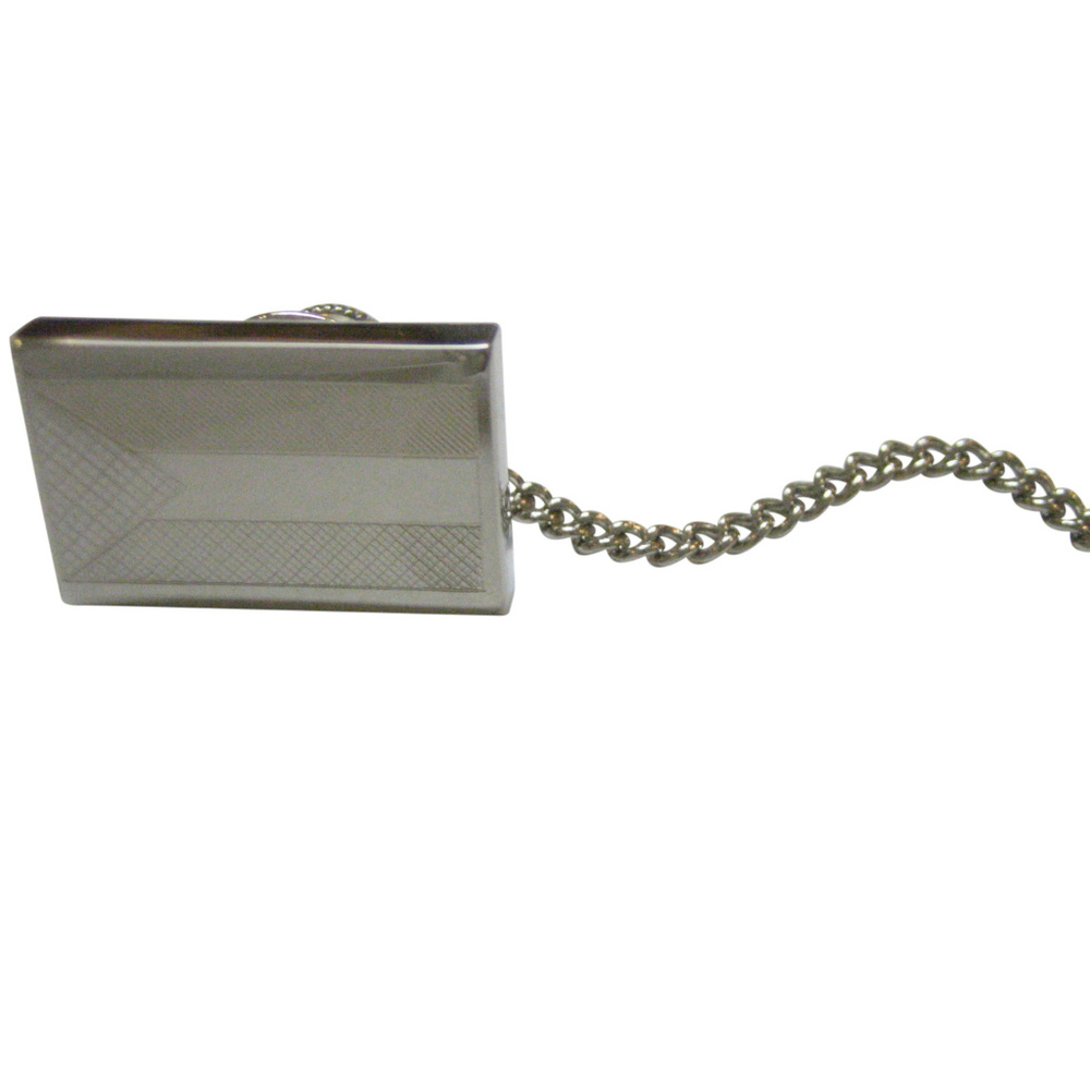 Silver Toned Etched Palestine Flag Tie Tack - Picture 1 of 2